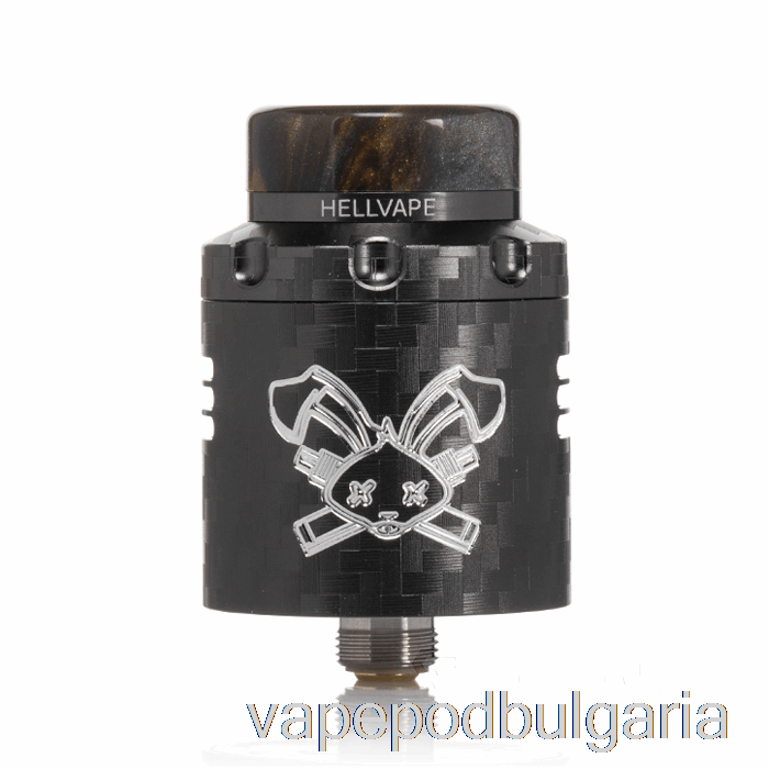 Vape 10000 Дръпки Hellvape Dead Rabbit V3 24mm Rda Gunmetal въглеродни влакна